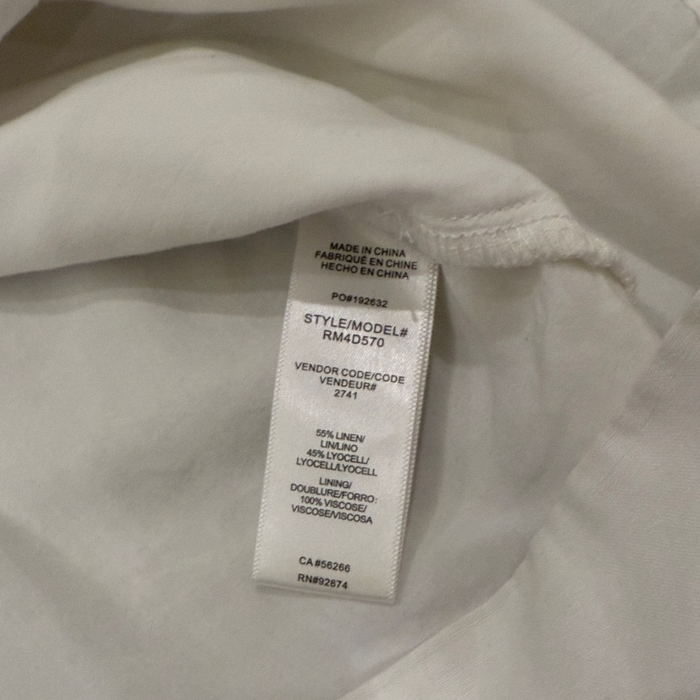 Splendid White Sleeveless V-Neck Cotton Mini Dress - Picture 6 of 6